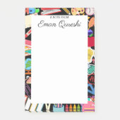 Kleurrijke schoolbenodigdheden Gepersonaliseerde l Post-it® Notes (Voorkant)