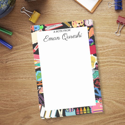 Kleurrijke schoolbenodigdheden Gepersonaliseerde l Post-it® Notes