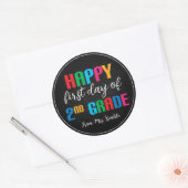 Kleurrijke schoolbord sticker voor groep 4 (Envelop)