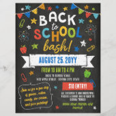 Kleurrijke schoolbordsterren Terug naar School Bas Flyer (Voorkant)