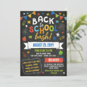 Kleurrijke schoolbordsterren Terug naar School Bas Kaart (Staand voorkant)