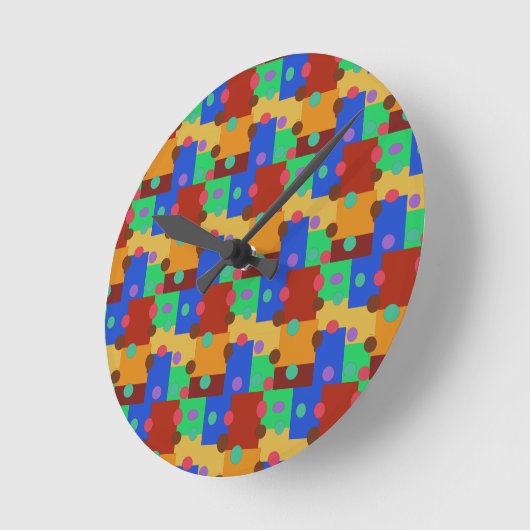 Kleurrijke Schoolmuurklok Ronde Klok (Hoek)