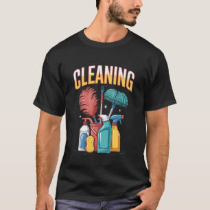 Kleurrijke Schoonmaakgereedschap Illustratie 1 T-shirt