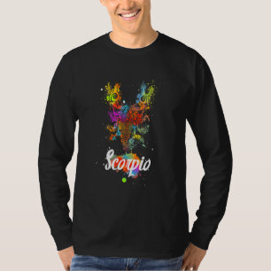 Kleurrijke Schorpioen Sterrenbeeld T-shirt