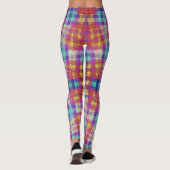 Kleurrijke Schotse Ruit Stijl Leggings (Achterkant)