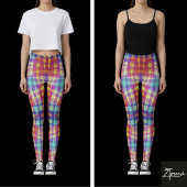 Kleurrijke Schotse Ruit Stijl Leggings