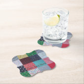 kleurrijke  schrijfkunst met leuke kleine beker kartonnen onderzetters (Insitu)