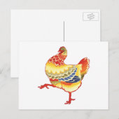 , kleurrijke schuimkuikens uit Boerderij Briefkaart (Voorkant / Achterkant)