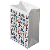 Kleurrijke Scotties Medium Cadeauzakje (Voorkant Gekanteld)