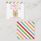 Kleurrijke Scribble Christmas Gift Enclosure Kaart Notitiekaartje (Voorkant / Achterkant)