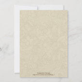 Kleurrijke scroll blad op beige bruiloft uitnodigi kaart (Achterkant)