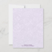 Kleurrijke scroll blad op paarse bruiloft RSVP kaa (Achterkant)