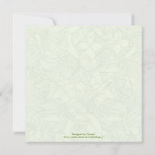 Kleurrijke scrollblad, bleke limoen huwelijksuitno kaart (Achterkant)