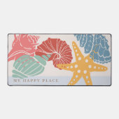 Kleurrijke Sea Shells gepersonaliseerd Bureaumat (Voorkant)