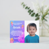 Kleurrijke Seahorse Party Bedankt Briefkaart (Staand voorkant)