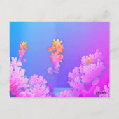 Kleurrijke Seahorse Party Bedankt Briefkaart (Achterkant)