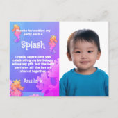 Kleurrijke Seahorse Party Bedankt Briefkaart (Voorkant)