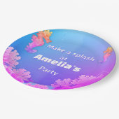 Kleurrijke Seahorse Party Papieren Bordje (Gekanteld)