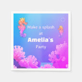 Kleurrijke Seahorse Party Servet (Voorkant)