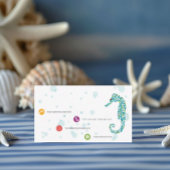 Kleurrijke Seahorse Stippen Abstracte Illustratie  Visitekaartje