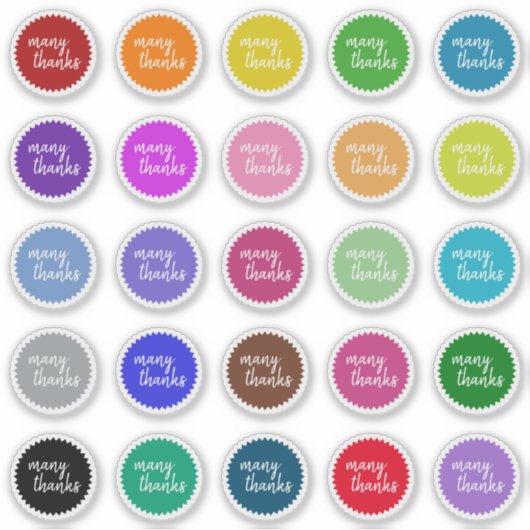 Kleurrijke Seal Zoals "veel bedankt" Stickers (Voorkant)