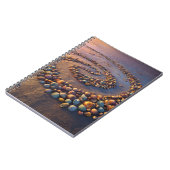 Kleurrijke Seashell Spiral Beach Notitieboek (Linkerzijde)