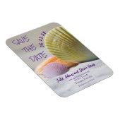 Kleurrijke Seashells Bruiloft Save the Date Magnet Magneet (Rechterzijde)