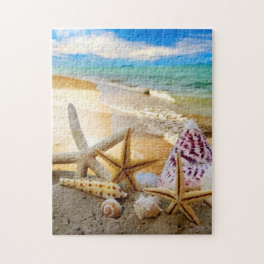 Kleurrijke Seashells op het strand 252 stuk puzzel (Verticaal)