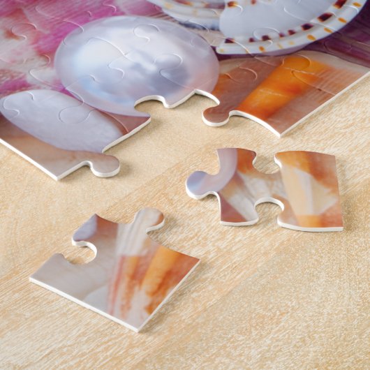 Kleurrijke Seashells op het strand puzzel Legpuzzel (Zijkant)