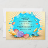 Kleurrijke Seashells-uitnodiging Kaart (Voorkant)