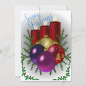 Kleurrijke Seizoenen Groeten Feestdagenkaart (Voorkant)