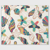 Kleurrijke seizoenen naadloos patroon cadeaupapier (Vlak)