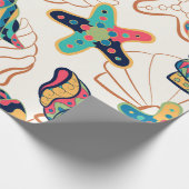 Kleurrijke seizoenen naadloos patroon cadeaupapier (Hoek)