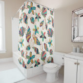 Kleurrijke seizoenen naadloos patroon douchegordijn (In situ)