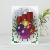 Kleurrijke seizoensgroeten   feestdagenkaart (Staand voorkant)