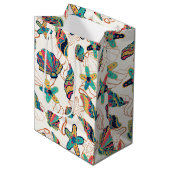 Kleurrijke seizoenshellen middelgrote cadeautas (Voorkant Gekanteld)