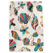 Kleurrijke seizoenshellen middelgrote cadeautas (Achterkant)