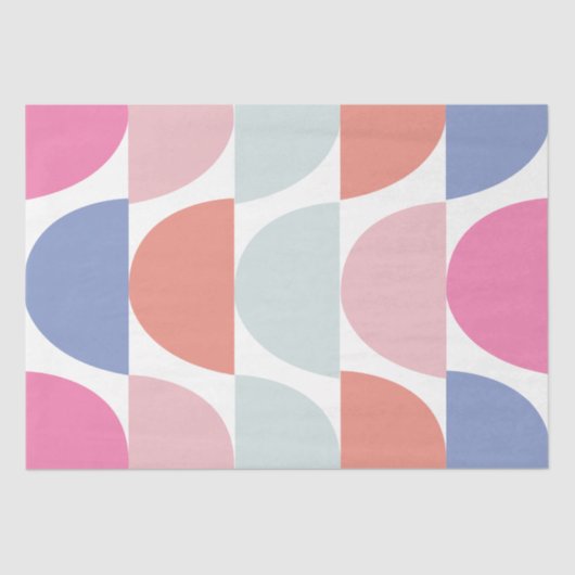 Kleurrijke Semi Circle Abstract geometrisch patroo Tissuepapier (Voorkant)