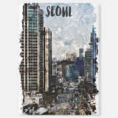 Kleurrijke Seoul Zuid-Korea Cityscape Travel Magneet (Voorkant)