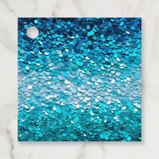 Kleurrijke Sequin Art Gift Labels (Voorkant)