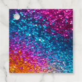 Kleurrijke Sequin Art Gift Labels (Voorkant)