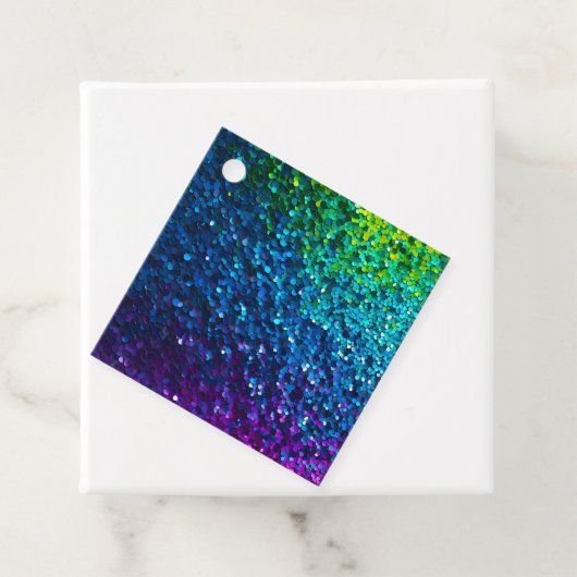 Kleurrijke Sequin Art Gift Labels (In situ)