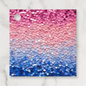 Kleurrijke Sequin Art Gift Labels (Voorkant)