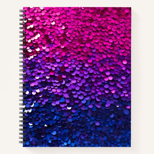 Kleurrijke Sequin Art Spiral Notitieboek (Voorkant)