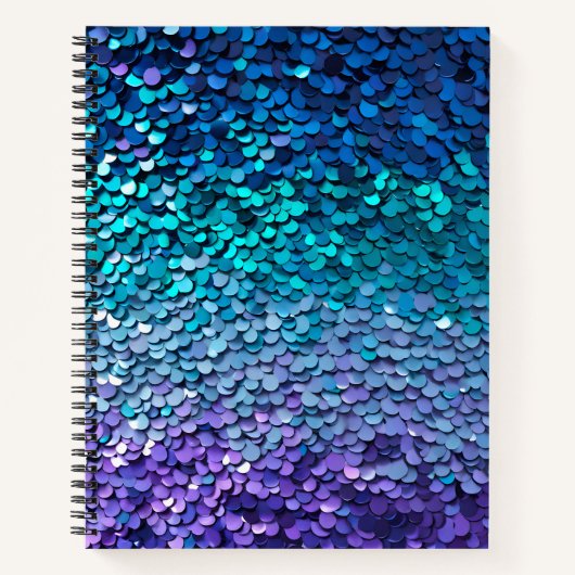Kleurrijke Sequin Art Spiral Notitieboek (Voorkant)