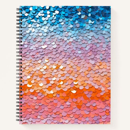 Kleurrijke Sequin Art Spiral Notitieboek (Voorkant)
