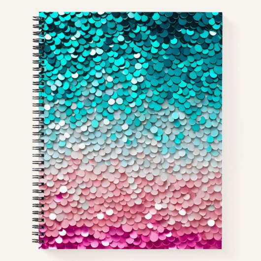 Kleurrijke Sequin Art Spiral Notitieboek (Voorkant)