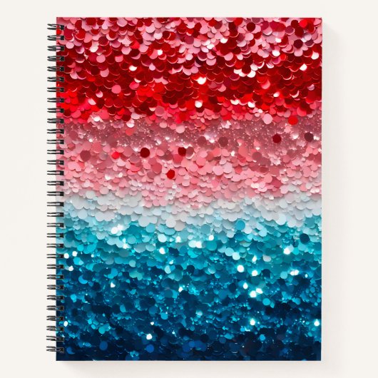 Kleurrijke Sequin Art Spiral Notitieboek (Voorkant)