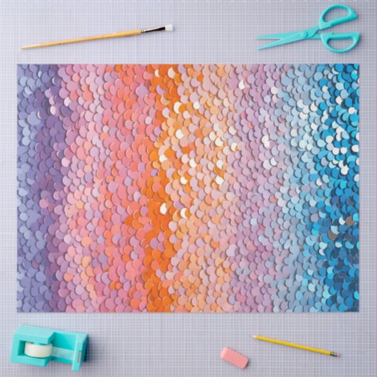 Kleurrijke Sequin Art Tissue Paper Tissuepapier (Craft)