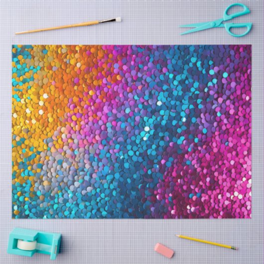 Kleurrijke Sequin Art Tissue Paper Tissuepapier (Craft)